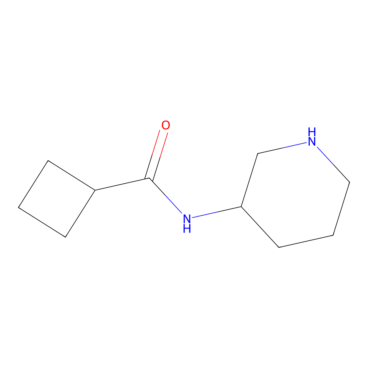 N-(Piperidin-3-YL)cyclobutanecarboxamide molecular structure, CAS 1016739-59-5