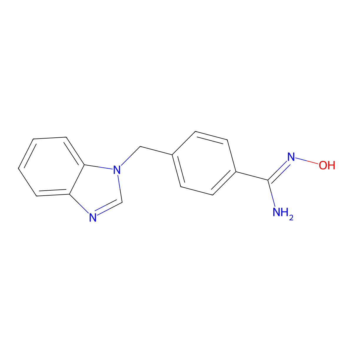 4-[(1H-1,3-benzodiazol-1-yl)methyl]-N'-hydroxybenzene-1-carboximidamide molecular structure, CAS 1016739-85-7