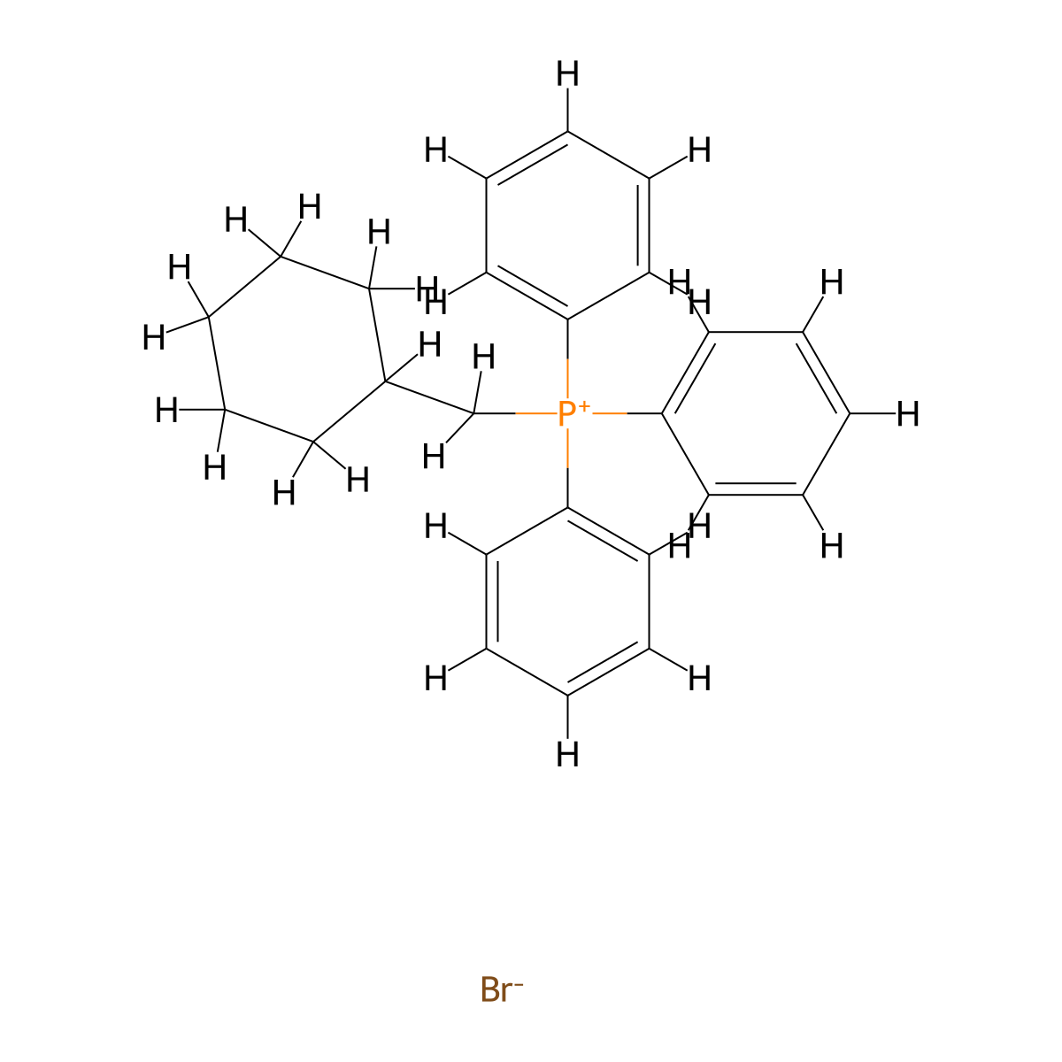 (Cyclohexylmethyl)triphenylphosphonium bromide molecular structure, CAS 101674-30-0
