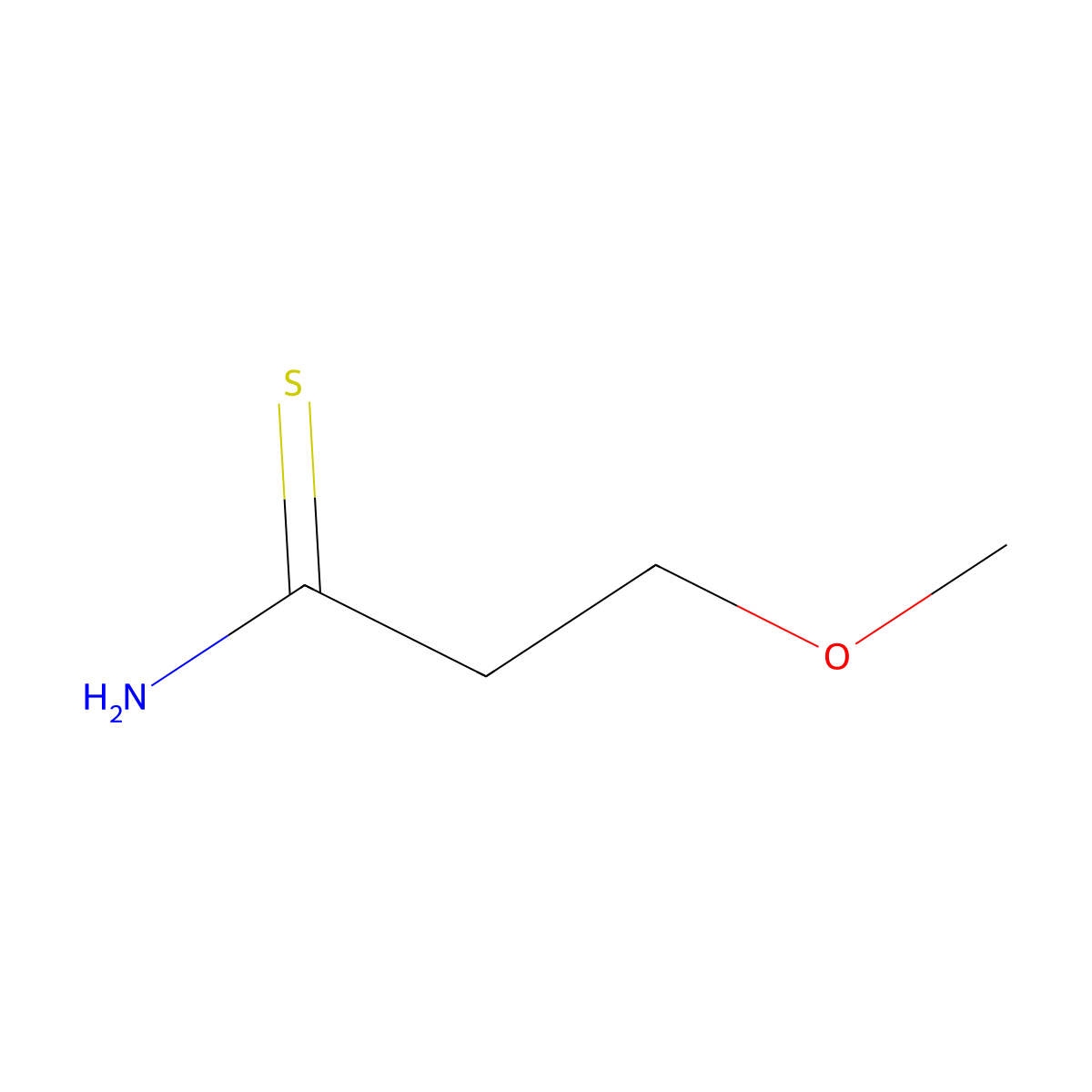 3-Methoxypropanethioamide molecular structure, CAS 1016740-19-4