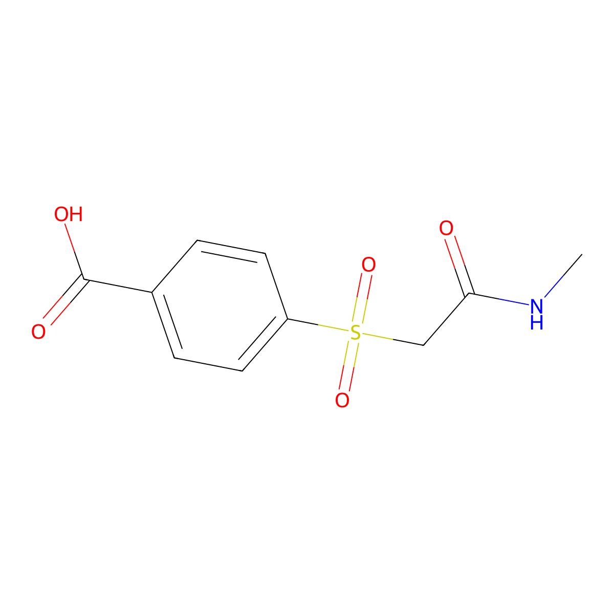4-[(Methylcarbamoyl)methanesulfonyl]benzoic acid molecular structure, CAS 1016741-14-2