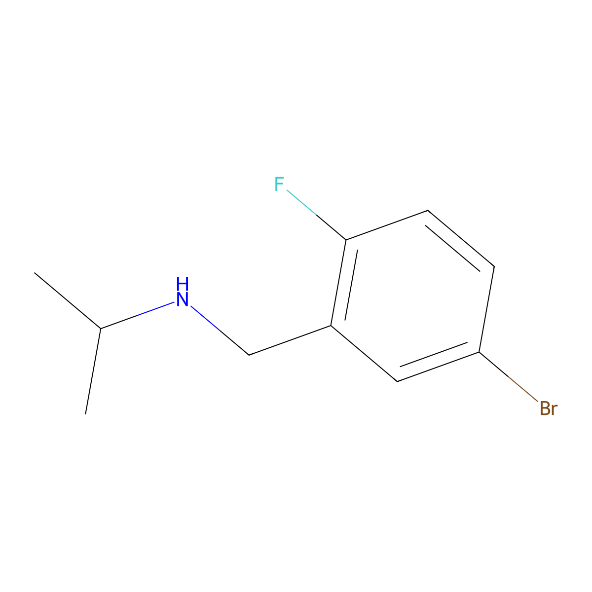 [(5-Bromo-2-fluorophenyl)methyl](propan-2-yl)amine molecular structure, CAS 1016741-73-3