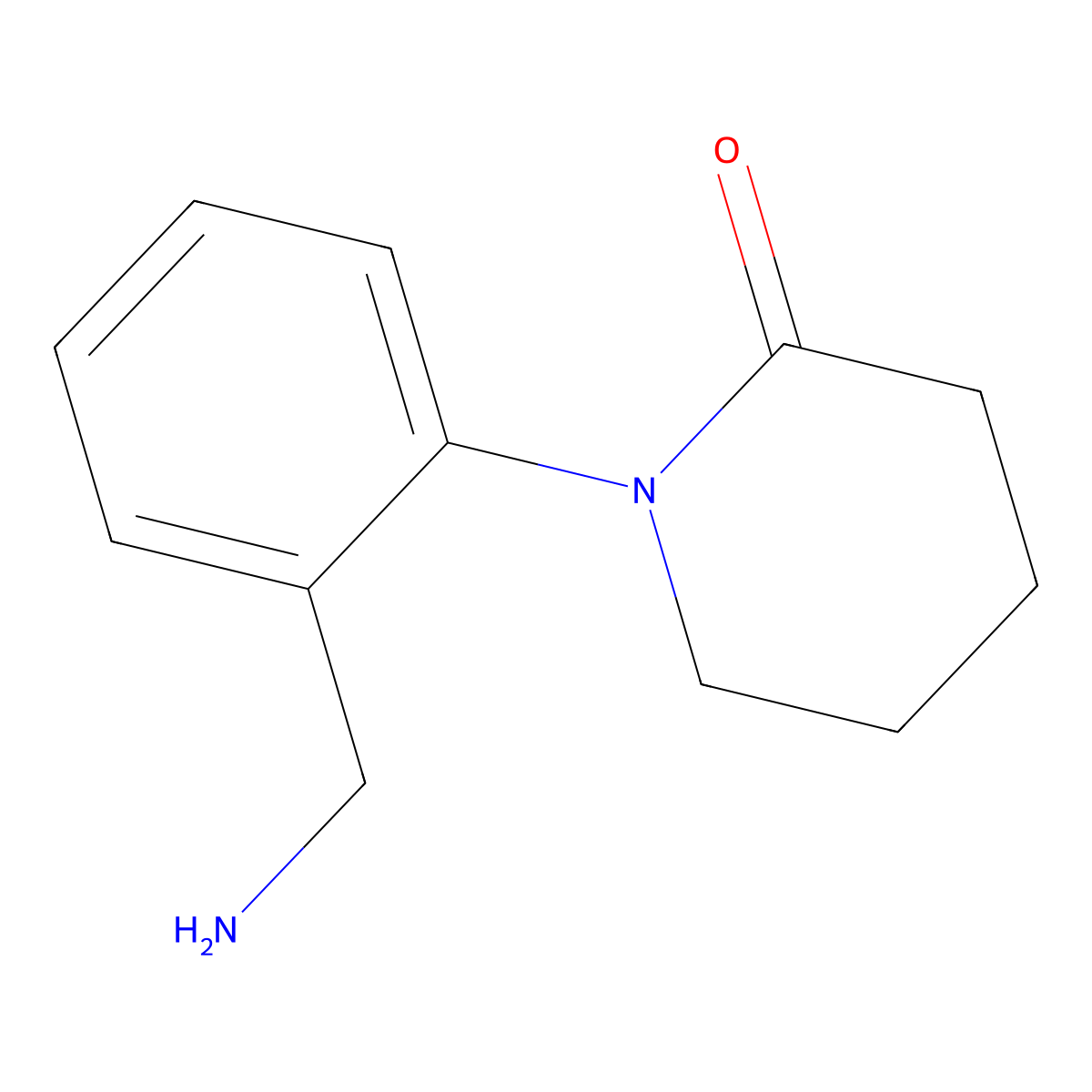 1-[2-(Aminomethyl)phenyl]piperidin-2-one molecular structure, CAS 1016742-58-7