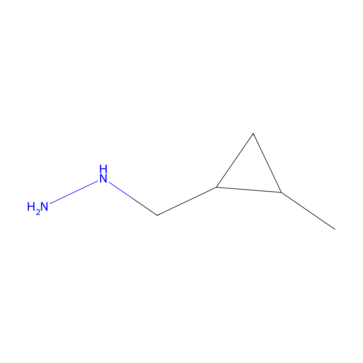 [(2-Methylcyclopropyl)methyl]hydrazine molecular structure, CAS 1016743-42-2