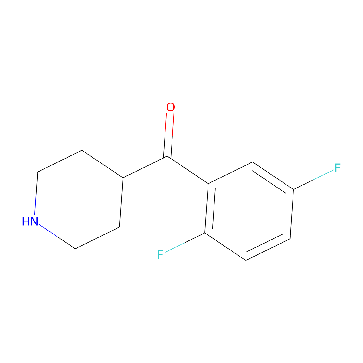 4-(2,5-Difluorobenzoyl)piperidine molecular structure, CAS 1016743-93-3