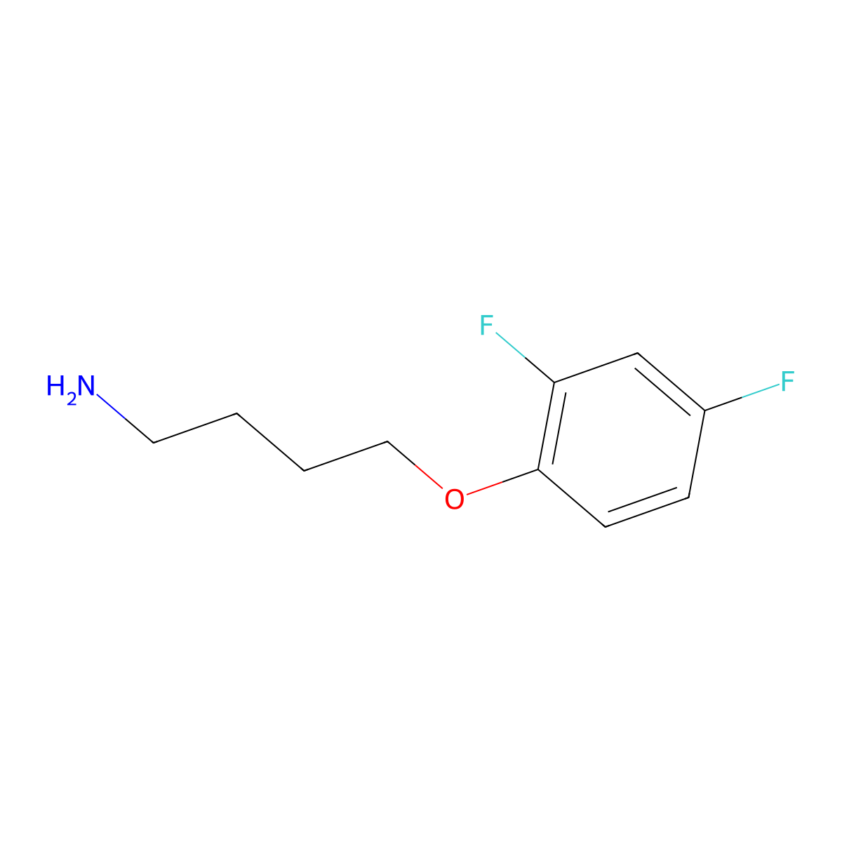 4-(2,4-Difluorophenoxy)butan-1-amine molecular structure, CAS 1016744-43-6