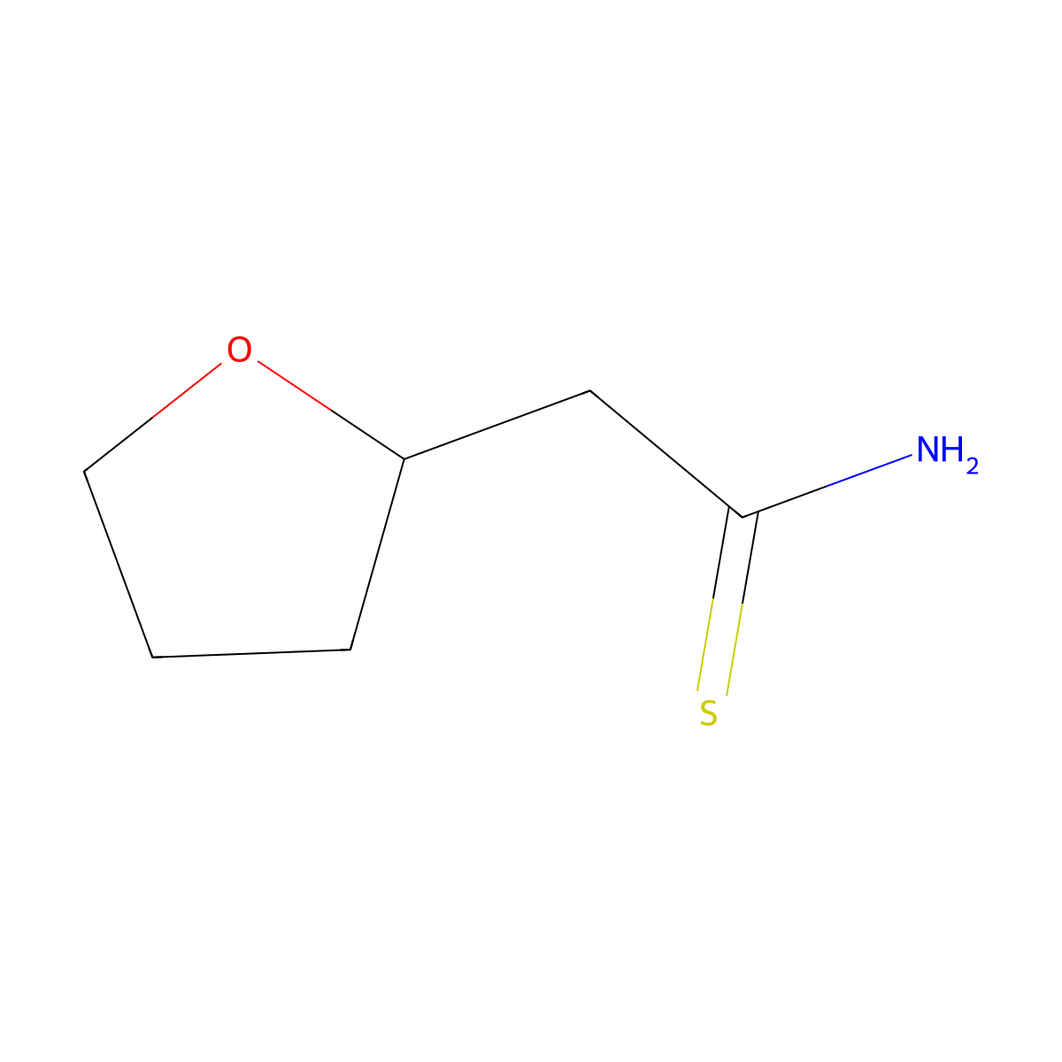 2-(Oxolan-2-YL)ethanethioamide molecular structure, CAS 1016745-17-7