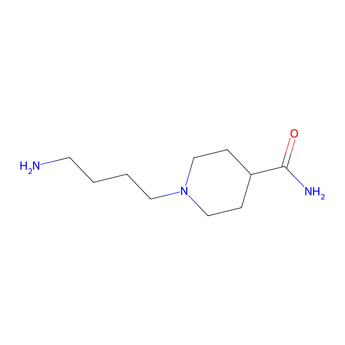 1-(4-Aminobutyl)piperidine-4-carboxamide molecular structure, CAS 1016745-45-1