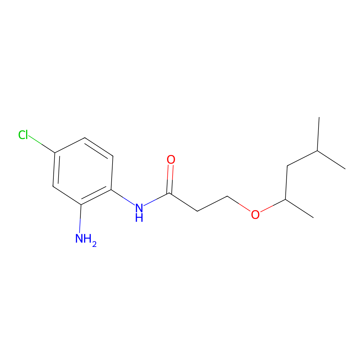 N-(2-Amino-4-chlorophenyl)-3-[(4-methylpentan-2-YL)oxy]propanamide molecular structure, CAS 1016745-49-5