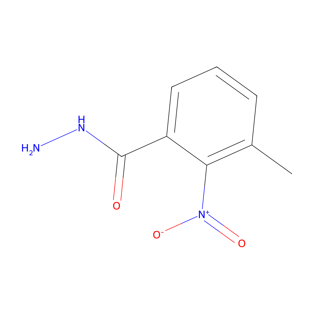 3-Methyl-2-nitrobenzhydrazide molecular structure, CAS 1016745-70-2