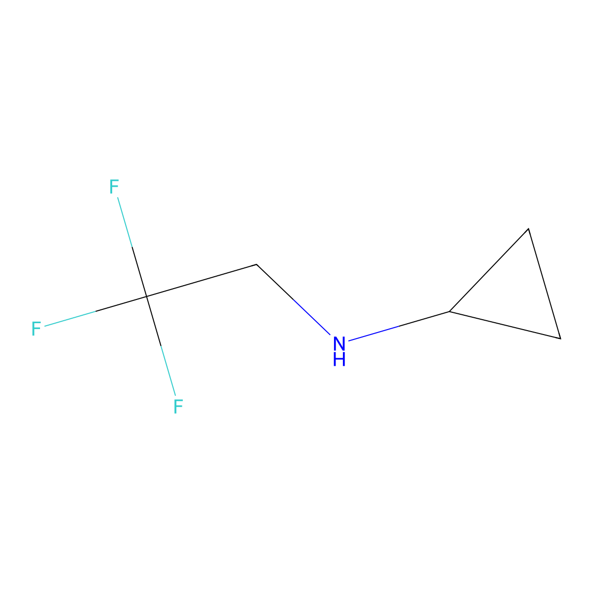 N-(2,2,2-Trifluoroethyl)cyclopropanamine molecular structure, CAS 1016746-30-7