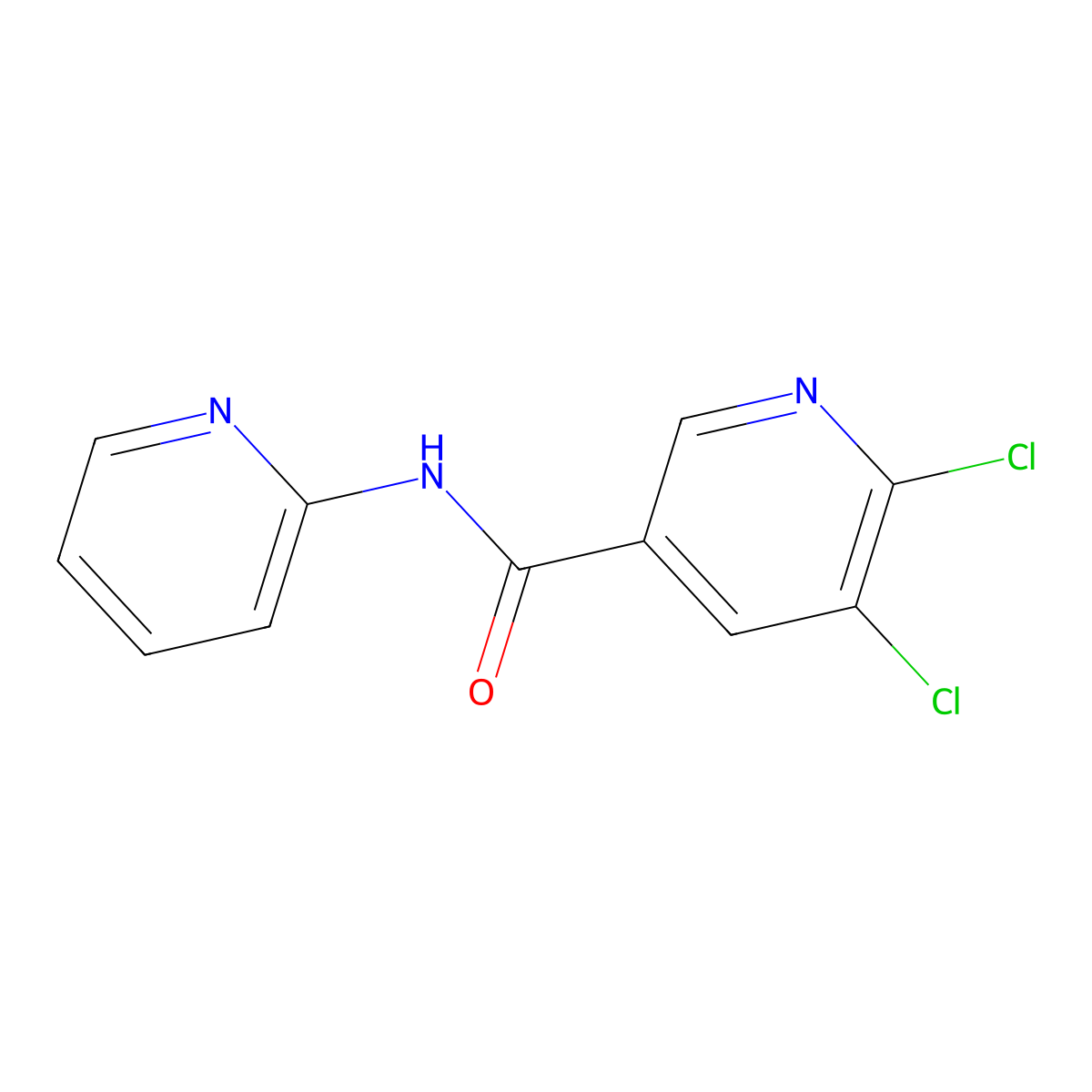 5,6-Dichloro-N-(pyridin-2-YL)pyridine-3-carboxamide molecular structure, CAS 1016746-43-2
