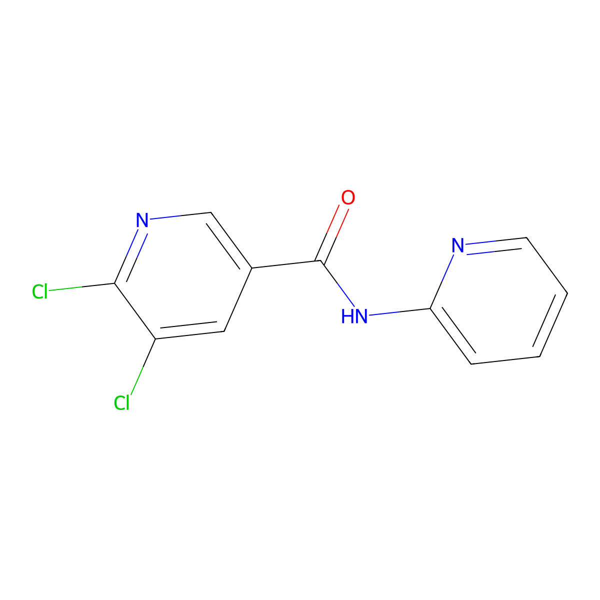 5,6-Dichloro-N-(pyridin-2-YL)pyridine-3-carboxamide molecular structure, CAS 1016746-43-2
