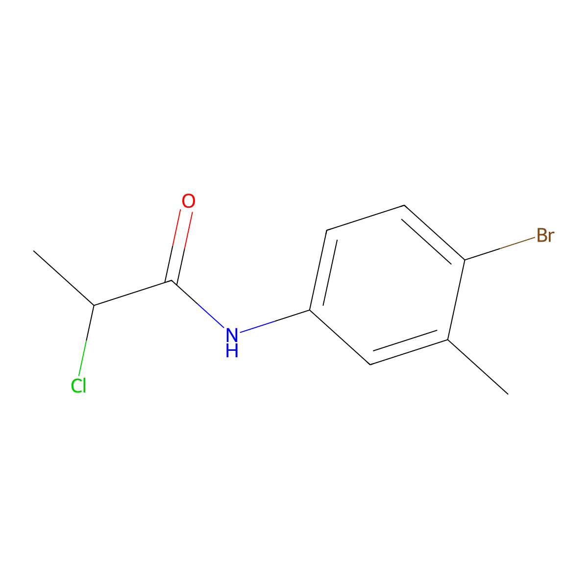 N-(4-bromo-3-methylphenyl)-2-chloropropanamide molecular structure, CAS 1016746-86-3