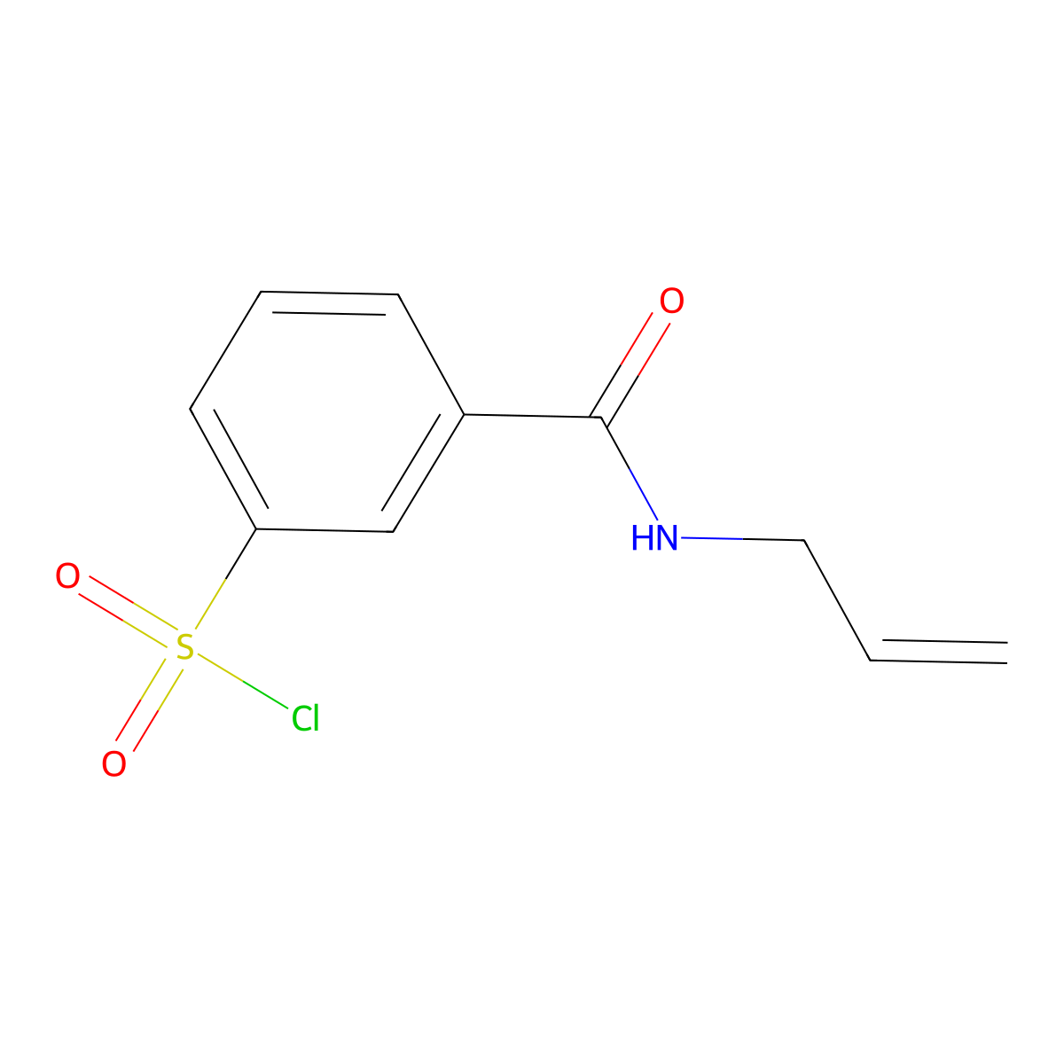 3-[(Prop-2-en-1-yl)carbamoyl]benzene-1-sulfonyl chloride molecular structure, CAS 1016747-42-4