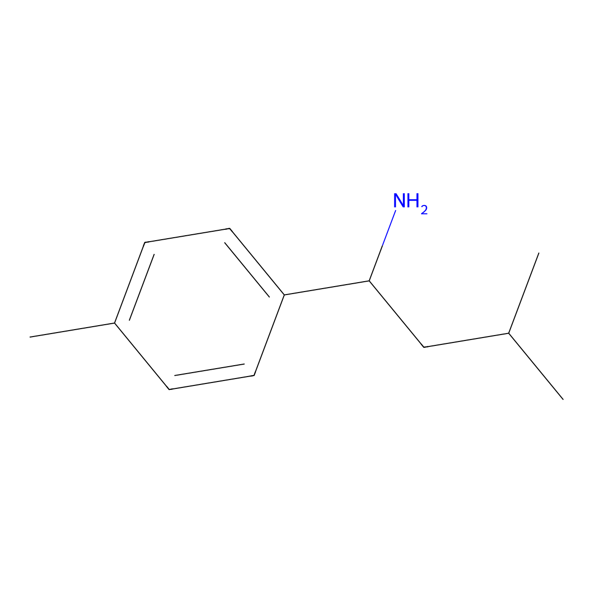 3-Methyl-1-(4-methylphenyl)butan-1-amine molecular structure, CAS 1016747-87-7