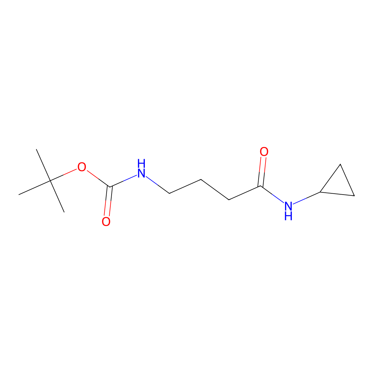 Tert-butyl N-[3-(cyclopropylcarbamoyl)propyl]carbamate molecular structure, CAS 1016748-31-4