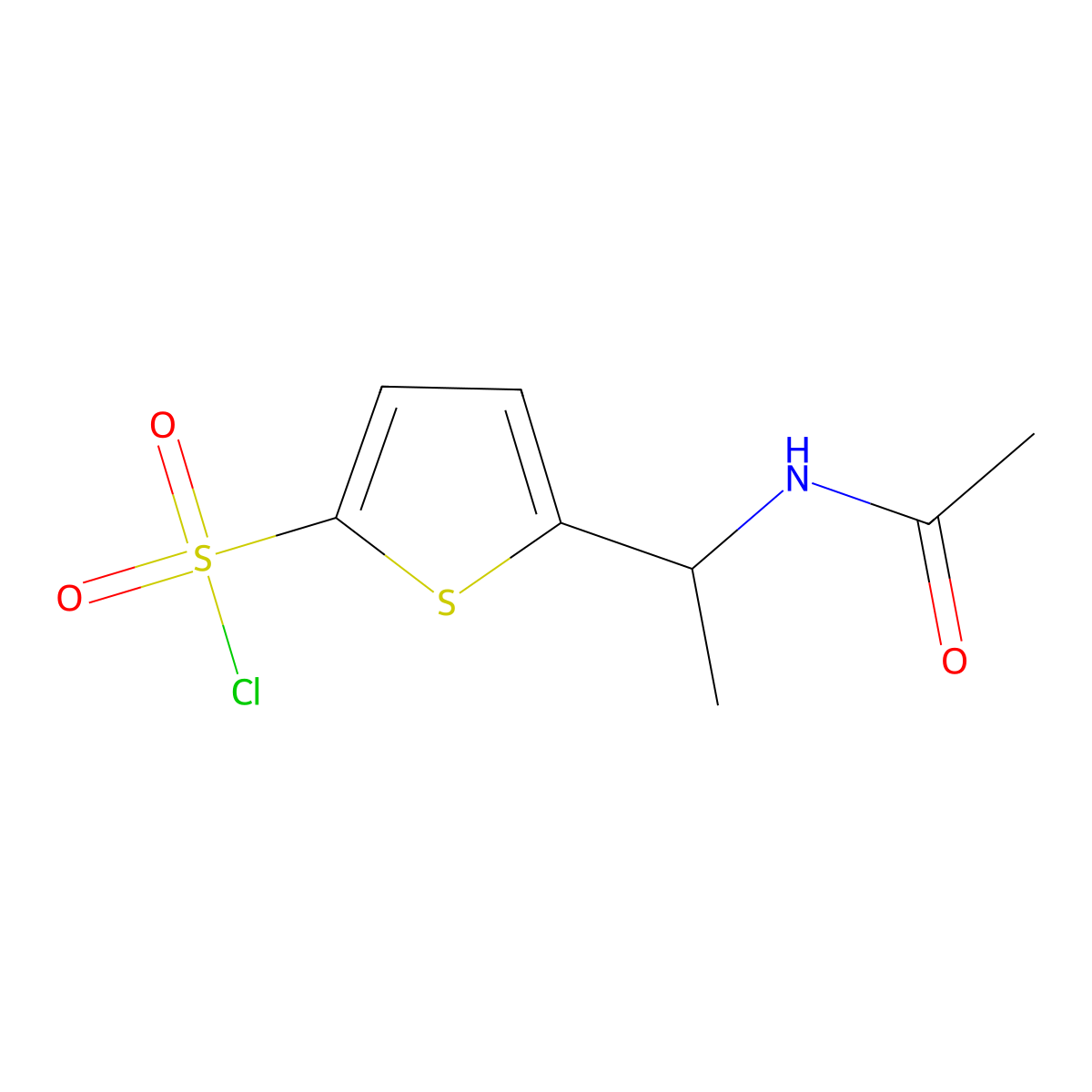 5-(1-Acetamidoethyl)thiophene-2-sulfonyl chloride molecular structure, CAS 1016749-39-5
