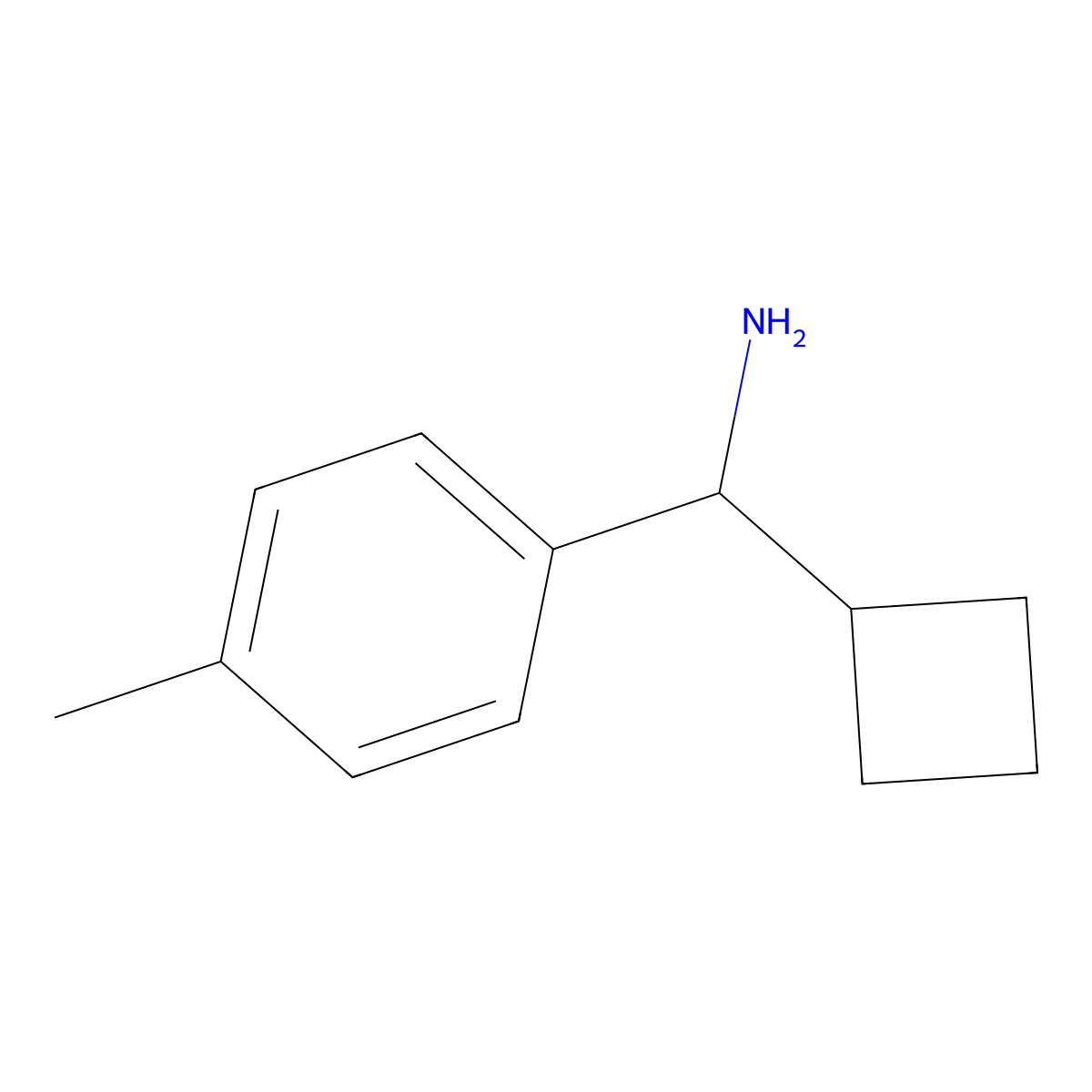 Cyclobutyl(p-tolyl)methanamine molecular structure, CAS 1016749-43-1