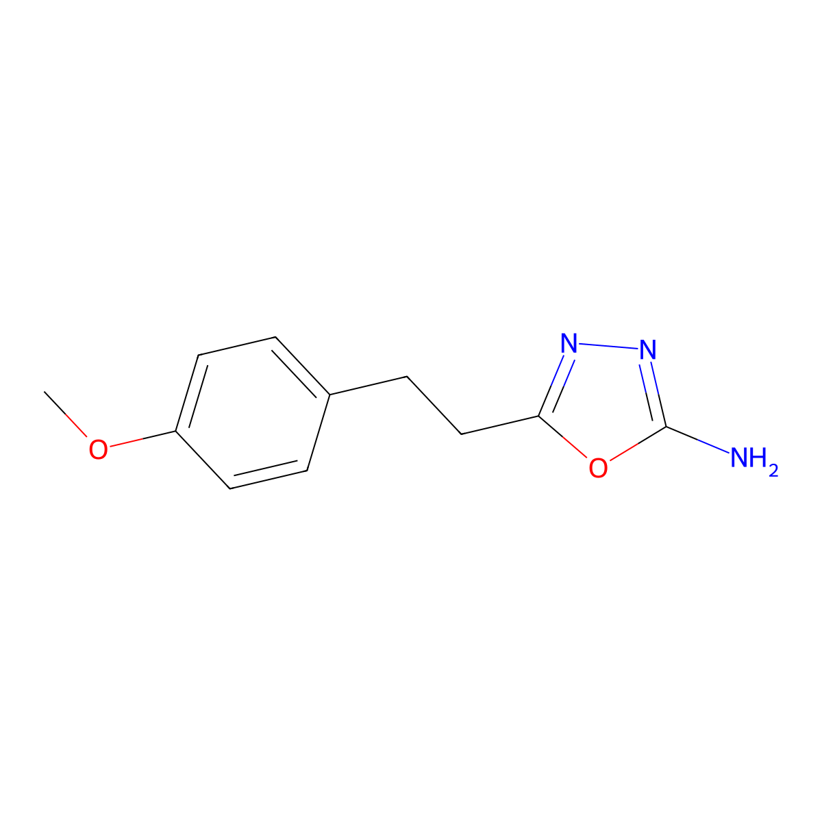 5-[2-(4-Methoxyphenyl)ethyl]-1,3,4-oxadiazol-2-amine molecular structure, CAS 1016749-64-6