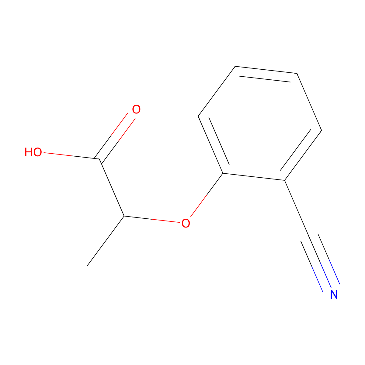 2-(2-Cyanophenoxy)propanoic acid molecular structure, CAS 1016749-80-6