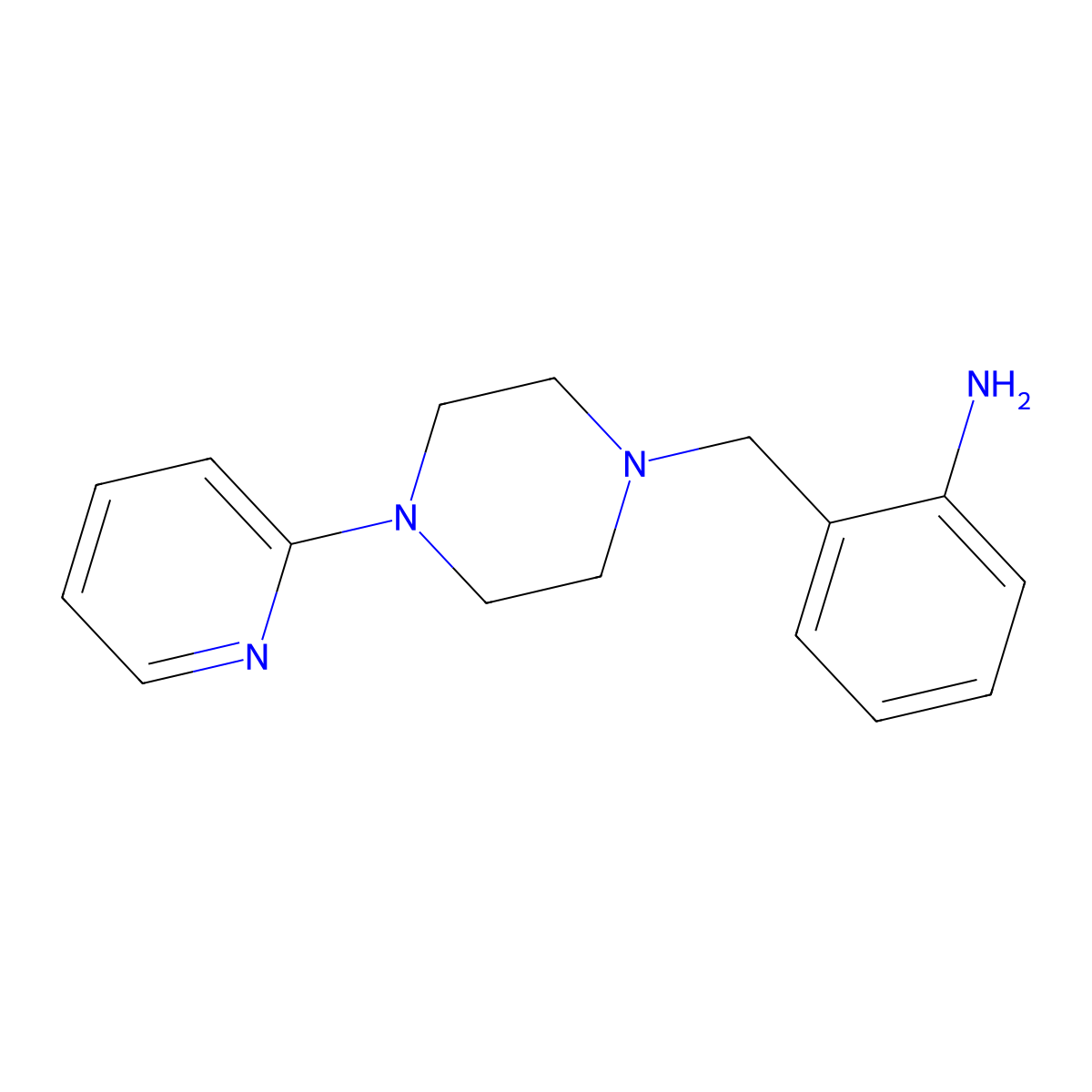 2-{[4-(Pyridin-2-YL)piperazin-1-YL]methyl}aniline molecular structure, CAS 1016750-36-9
