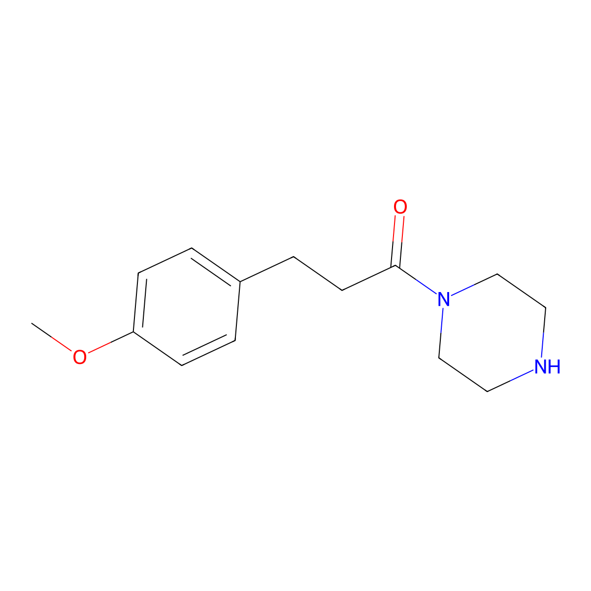 3-(4-Methoxyphenyl)-1-(piperazin-1-yl)propan-1-one molecular structure, CAS 1016750-87-0