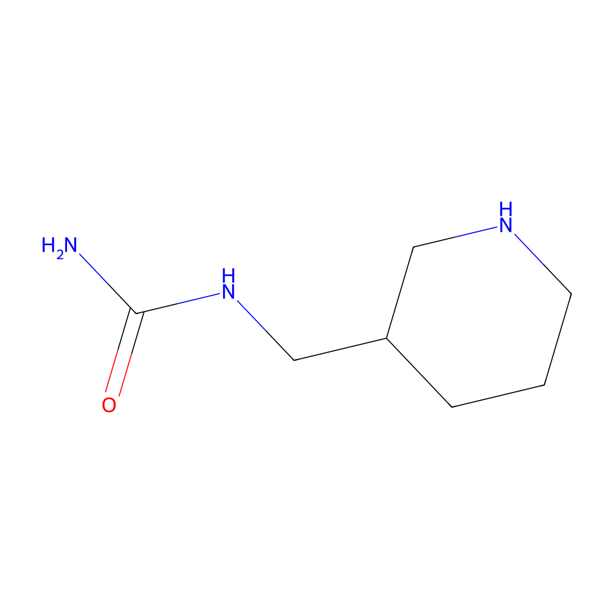 (Piperidin-3-ylmethyl)urea molecular structure, CAS 1016751-47-5