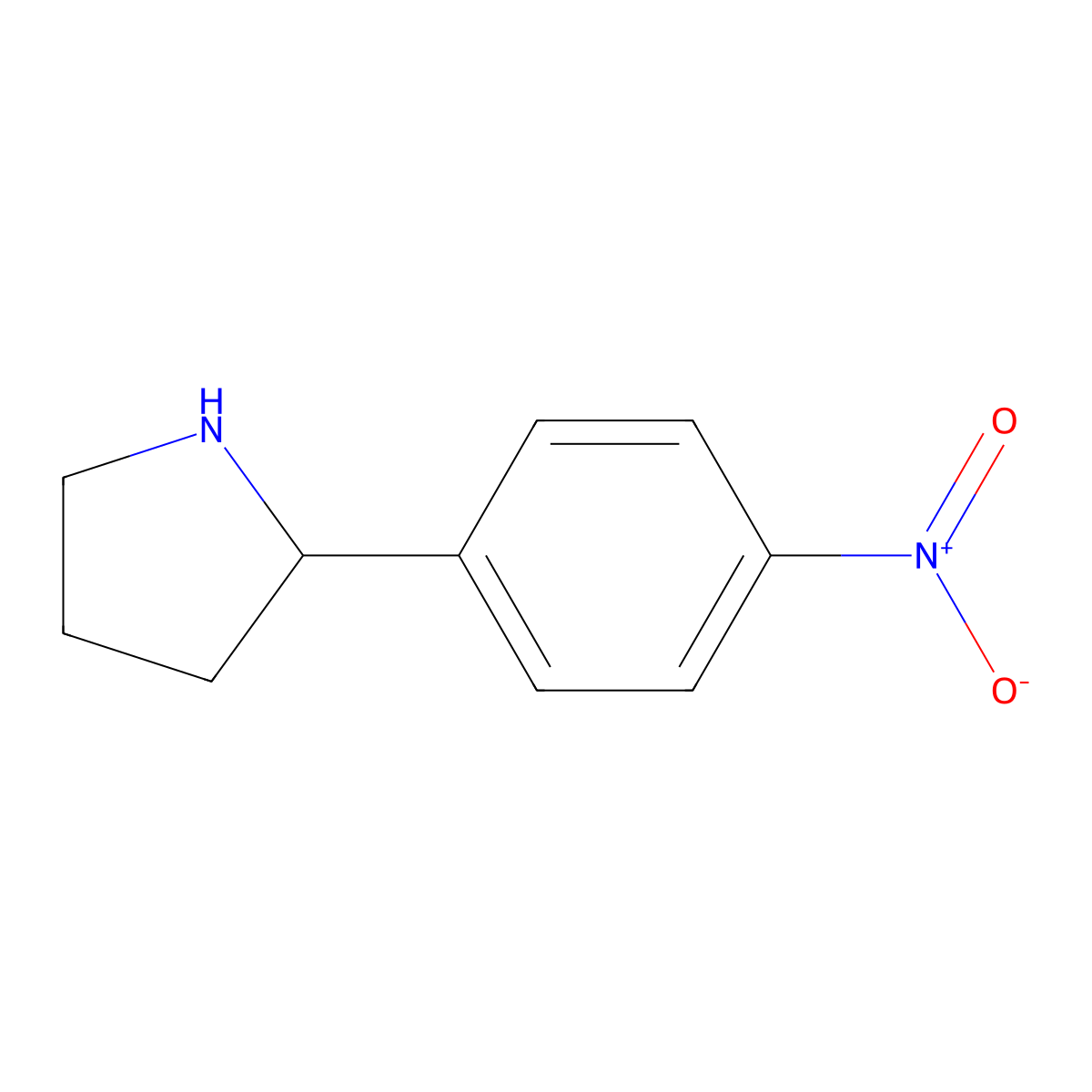 2-(4-Nitrophenyl)pyrrolidine molecular structure, CAS 1016752-13-8