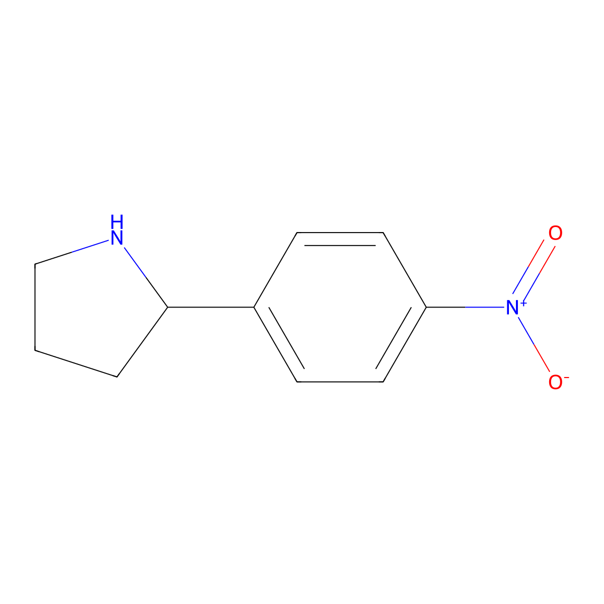 2-(4-Nitrophenyl)pyrrolidine molecular structure, CAS 1016752-13-8