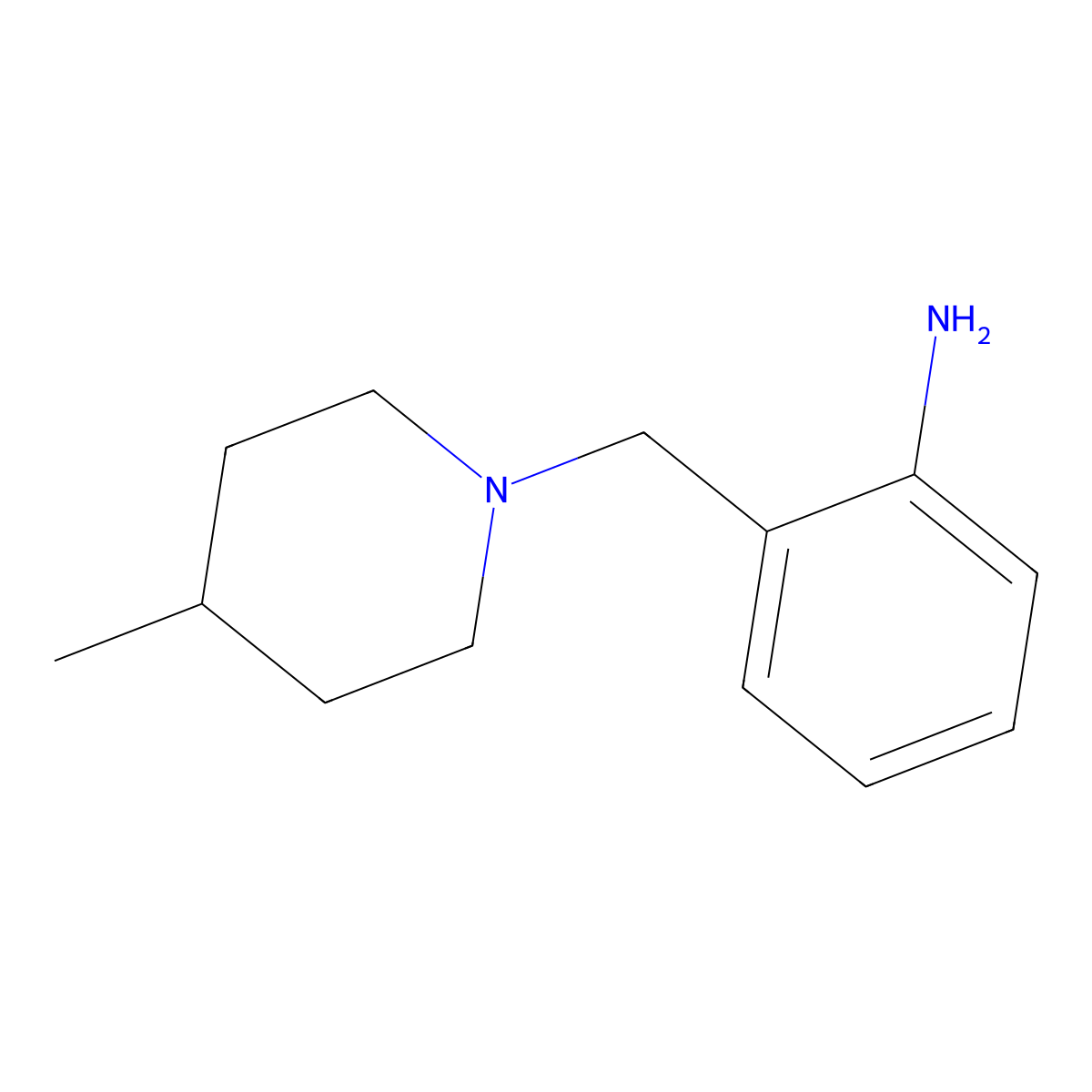 2-[(4-Methylpiperidin-1-YL)methyl]aniline molecular structure, CAS 1016752-31-0