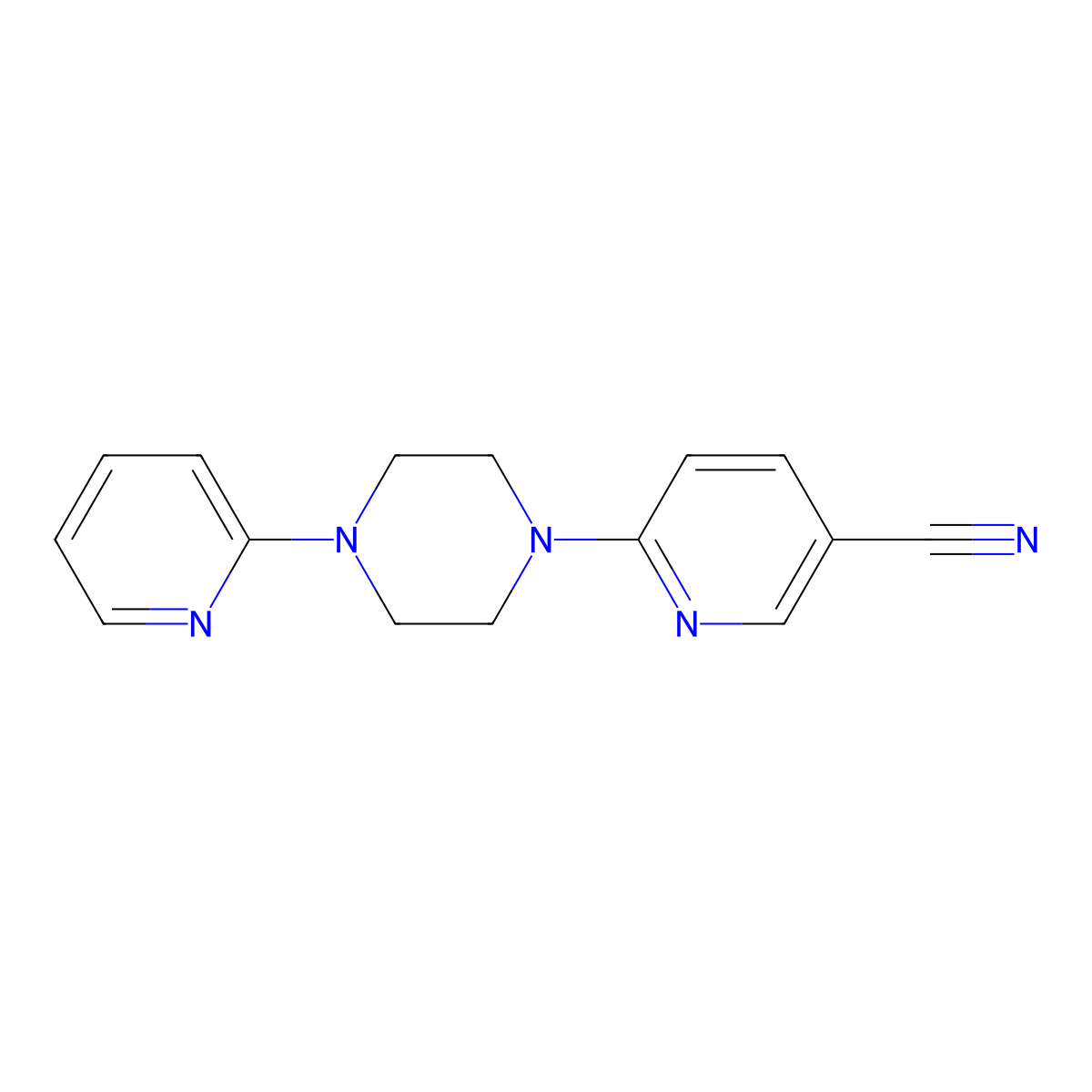 6-[4-(Pyridin-2-yl)piperazin-1-yl]pyridine-3-carbonitrile molecular structure, CAS 1016752-61-6