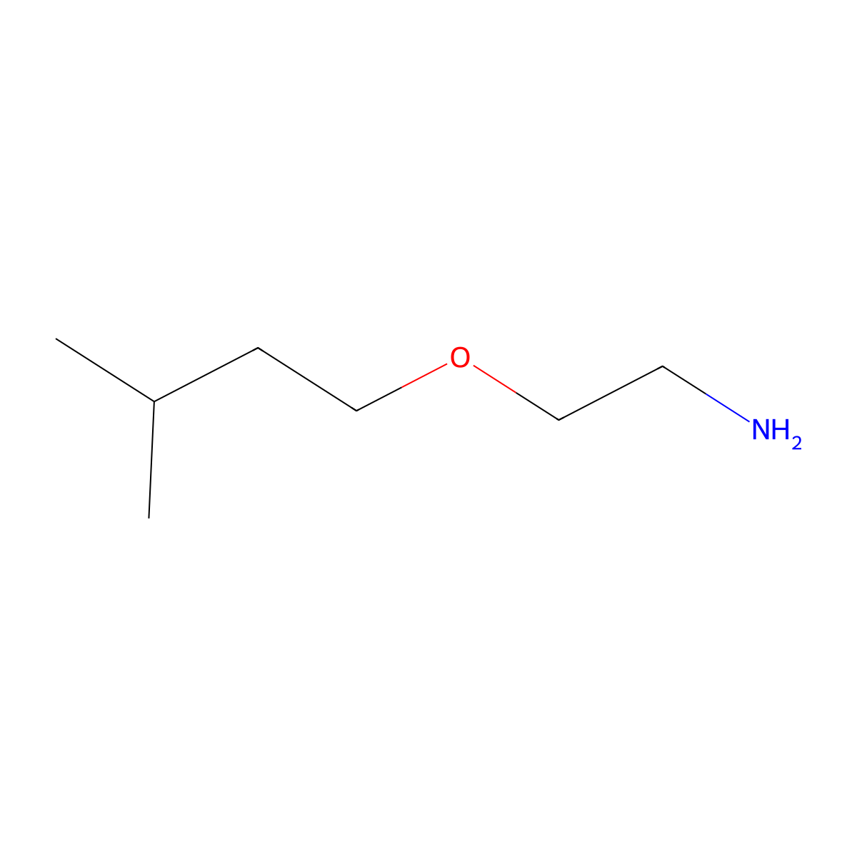 2-(3-Methylbutoxy)ethan-1-amine molecular structure, CAS 1016752-62-7