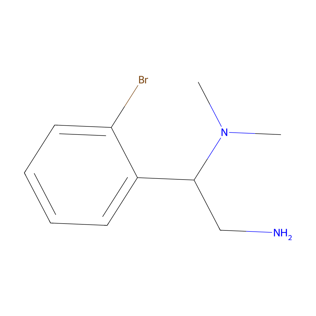 1-(2-Bromophenyl)-N1,N1-dimethylethane-1,2-diamine molecular structure, CAS 1016752-85-4