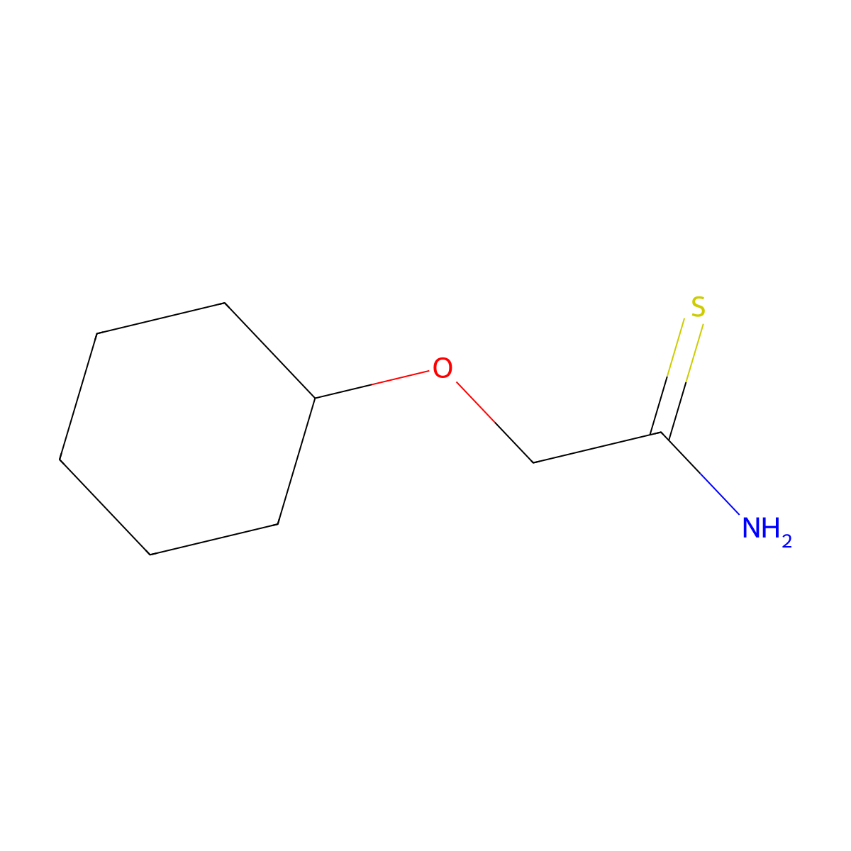 2-(Cyclohexyloxy)ethanethioamide molecular structure, CAS 1016753-14-2