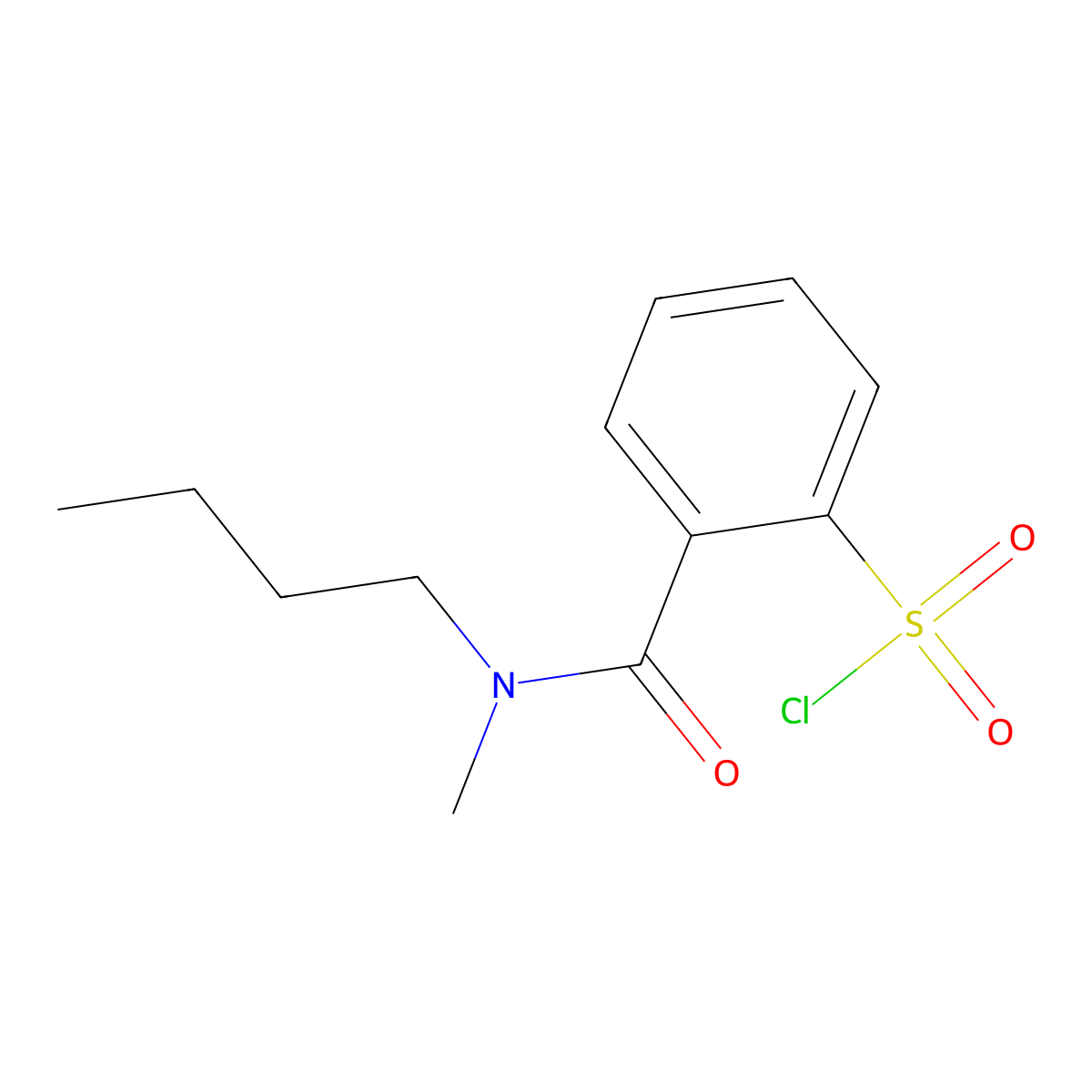 2-[Butyl(methyl)carbamoyl]benzene-1-sulfonyl chloride molecular structure, CAS 1016755-21-7