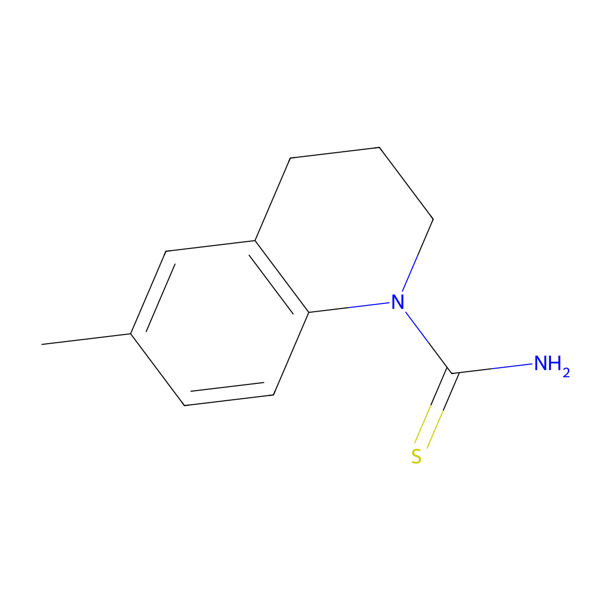 Amino(6-methyl(1,2,3,4-tetrahydroquinol-1-yl))methane-1-thione molecular structure, CAS 1016755-37-5