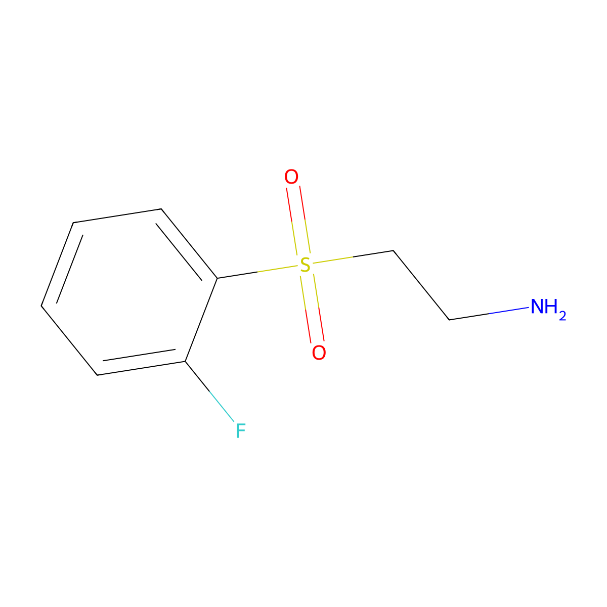 2-(2-Fluorobenzenesulfonyl)ethan-1-amine molecular structure, CAS 1016755-64-8