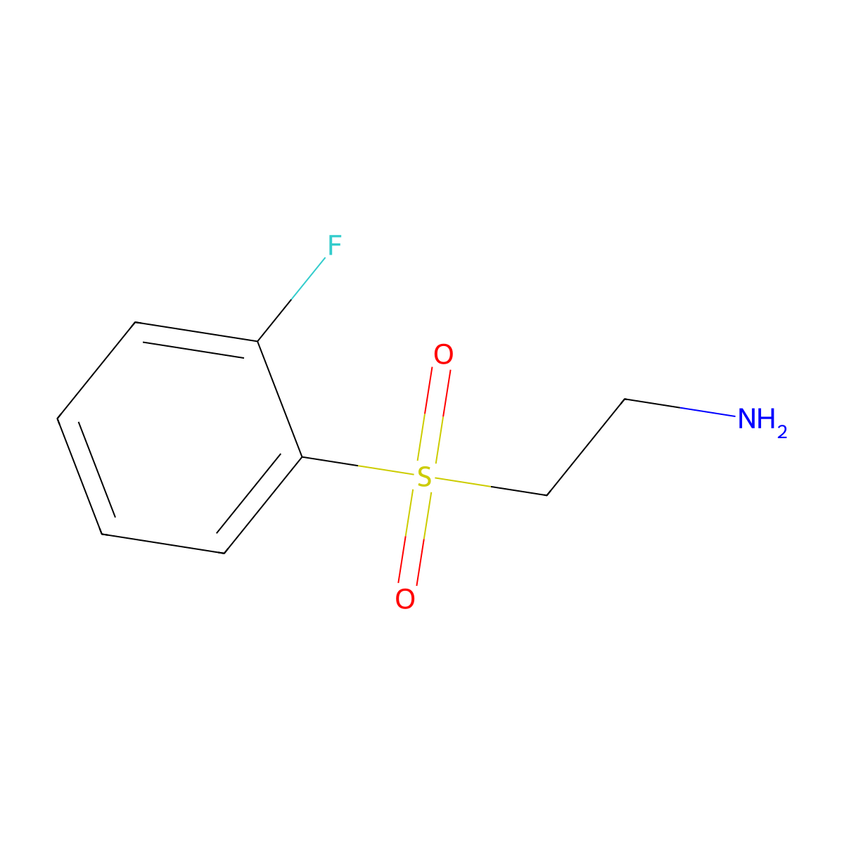 2-(2-Fluorobenzenesulfonyl)ethan-1-amine molecular structure, CAS 1016755-64-8
