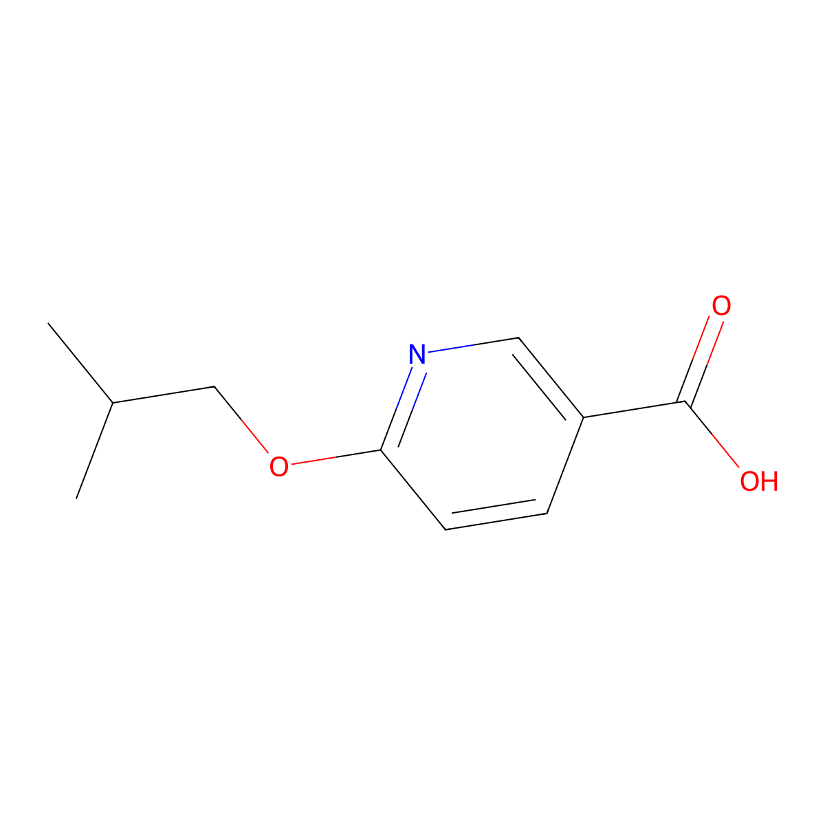 6-(2-Methylpropoxy)pyridine-3-carboxylic acid molecular structure, CAS 1016756-23-2