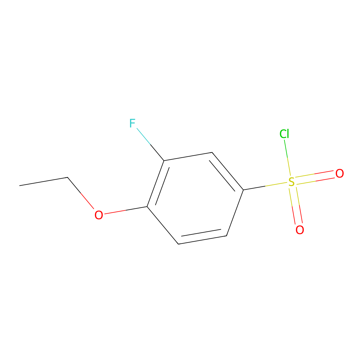 4-Ethoxy-3-fluorobenzene-1-sulfonyl chloride molecular structure, CAS 1016756-58-3