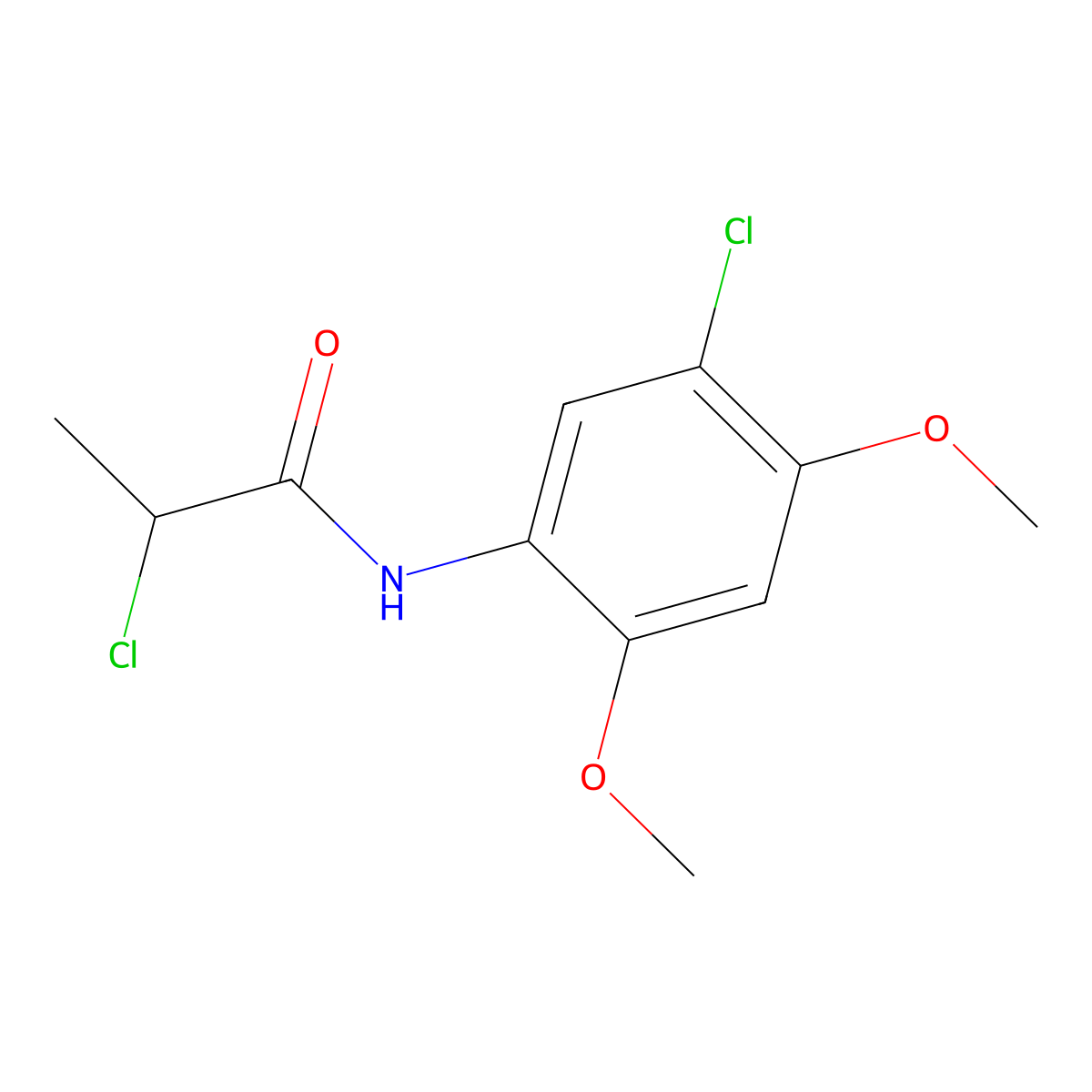 2-Chloro-N-(5-chloro-2,4-dimethoxyphenyl)propanamide molecular structure, CAS 1016757-52-0