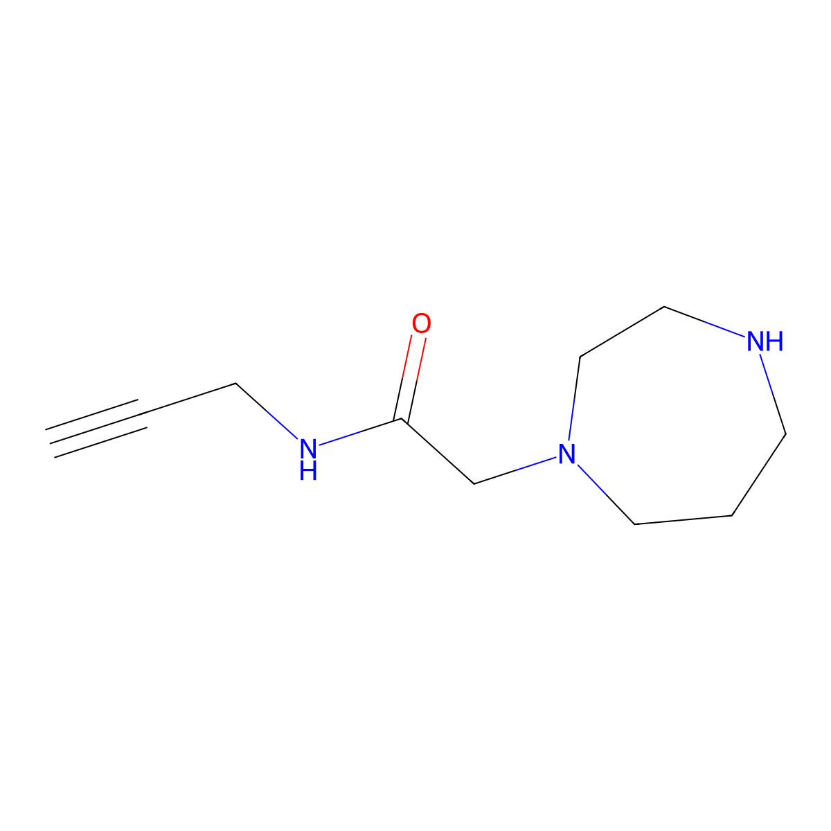 2-(1,4-Diazepan-1-YL)-N-(prop-2-YN-1-YL)acetamide molecular structure, CAS 1016757-78-0