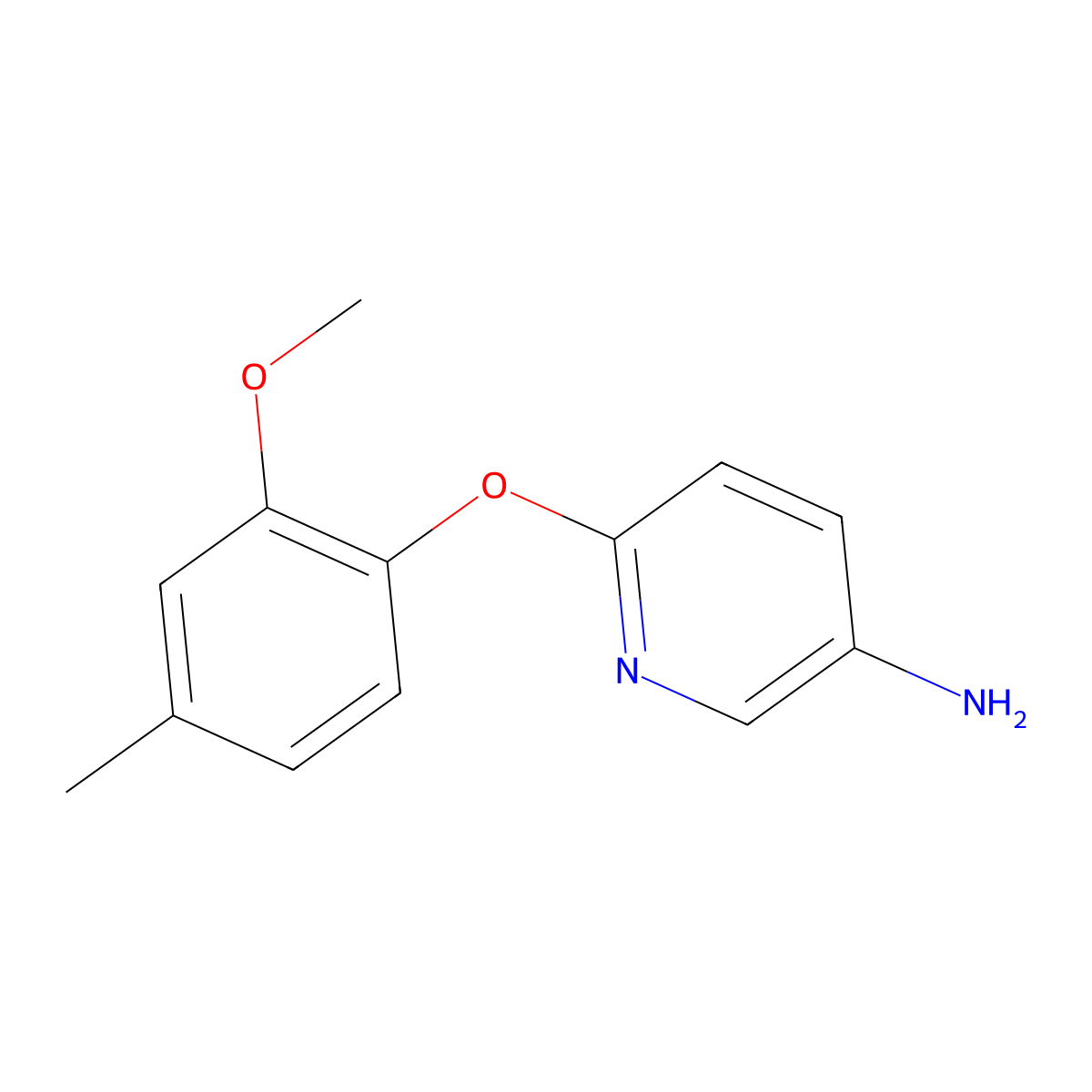 6-(2-Methoxy-4-methylphenoxy)pyridin-3-amine molecular structure, CAS 1016758-03-4