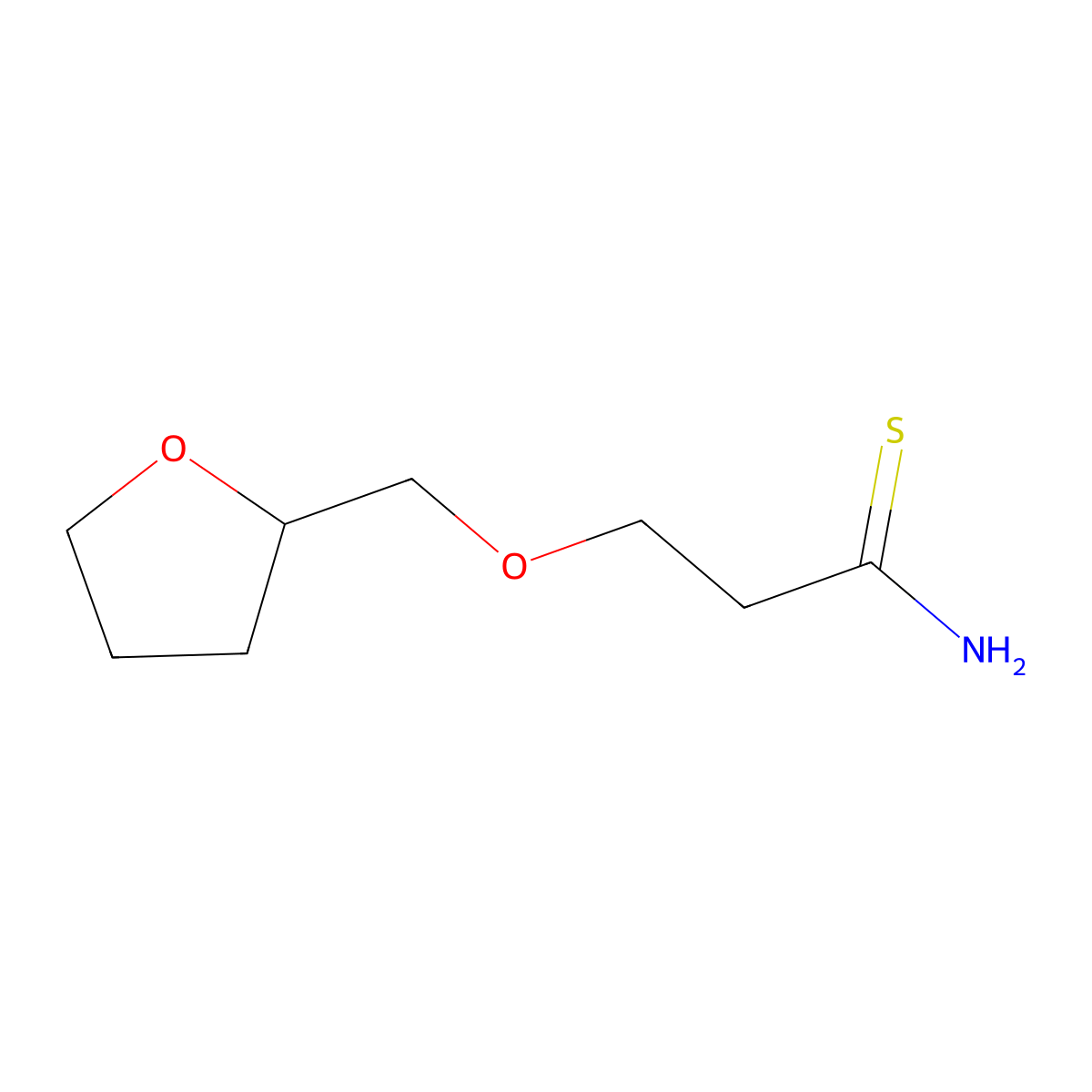 3-(Tetrahydrofuran-2-ylmethoxy)propanethioamide molecular structure, CAS 1016758-77-2