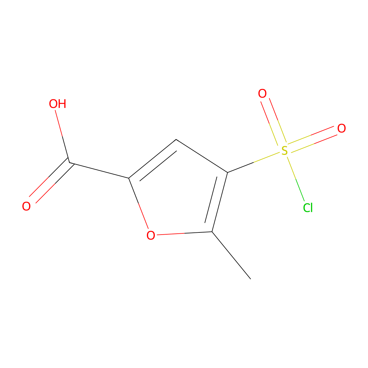 4-(Chlorosulfonyl)-5-methylfuran-2-carboxylic acid molecular structure, CAS 1016760-03-4