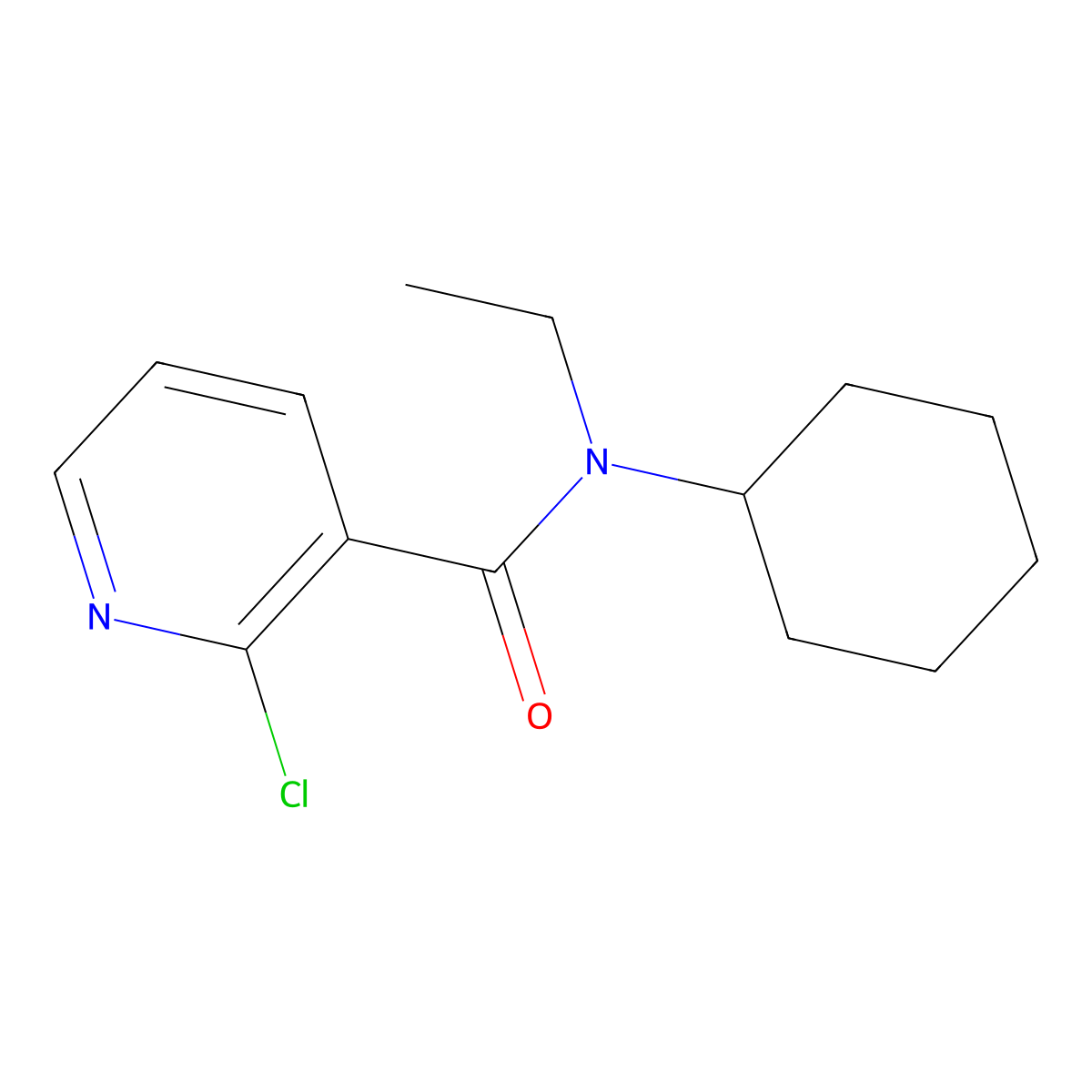 2-Chloro-N-cyclohexyl-N-ethylnicotinamide molecular structure, CAS 1016760-14-7