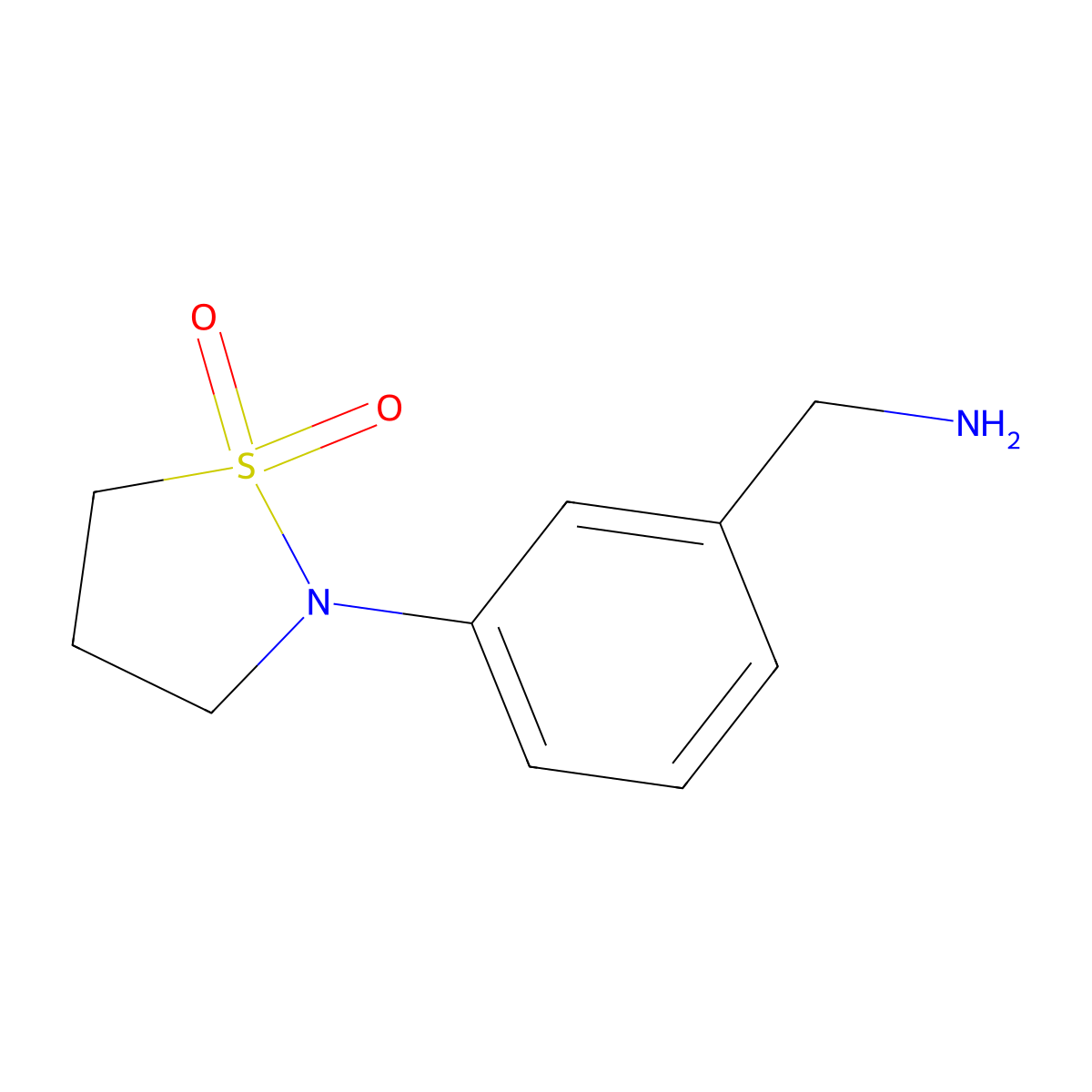 2-[3-(Aminomethyl)phenyl]-1,2-thiazolidine-1,1-dione molecular structure, CAS 1016760-27-2