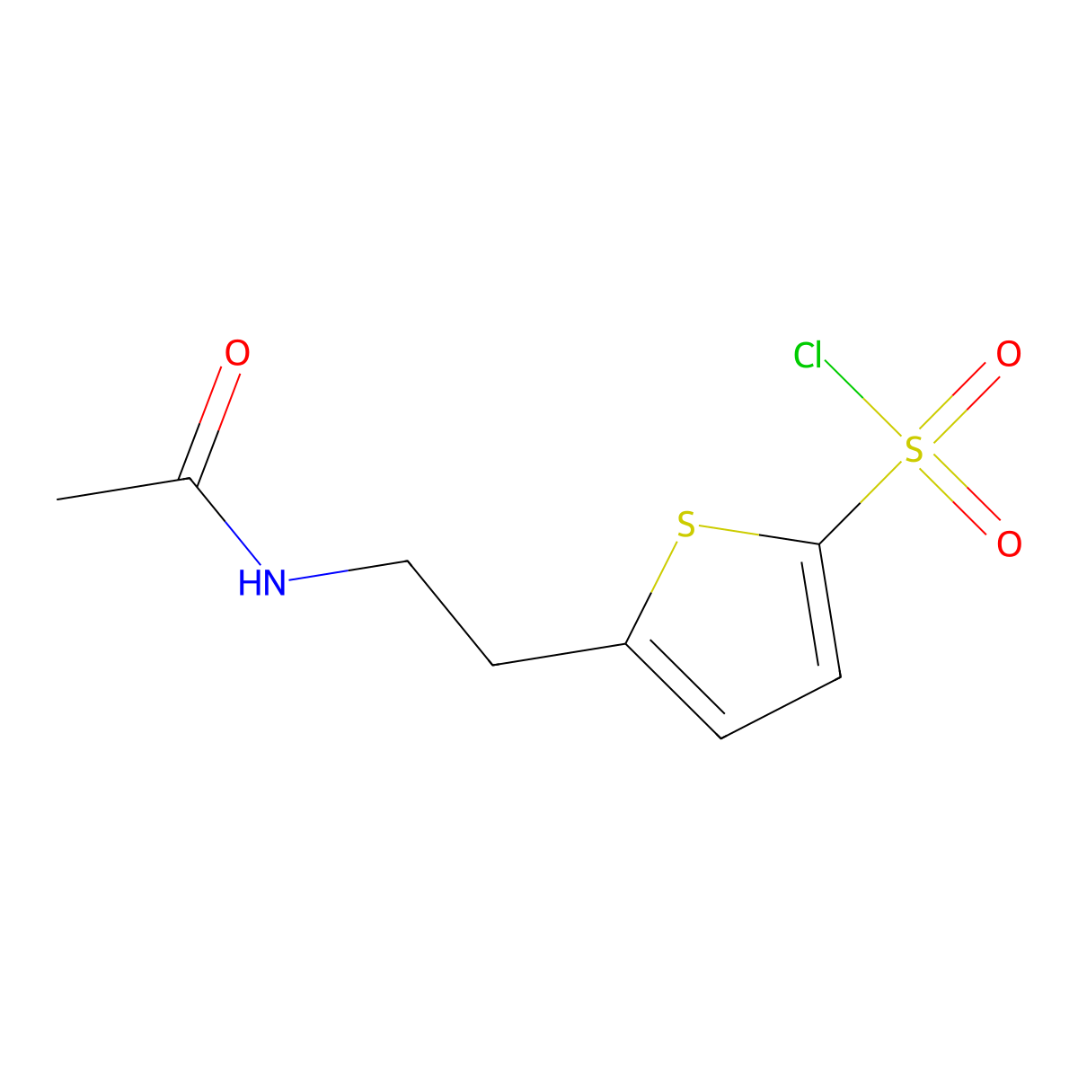 5-(2-Acetamidoethyl)thiophene-2-sulfonyl chloride molecular structure, CAS 1016760-49-8