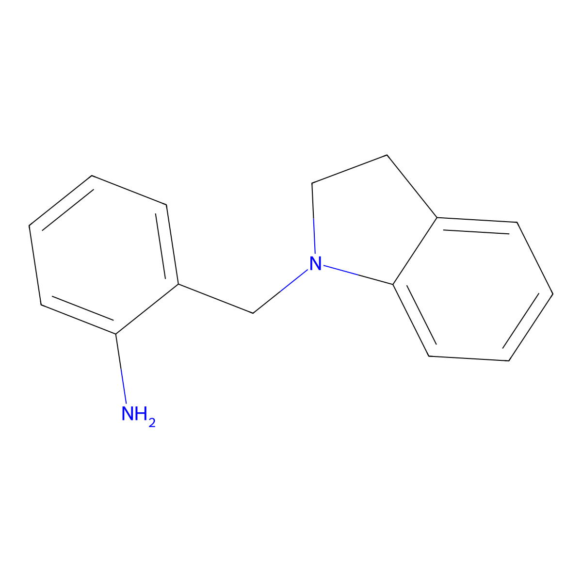 2-(2,3-dihydro-1H-indol-1-ylmethyl)aniline molecular structure, CAS 1016760-89-6